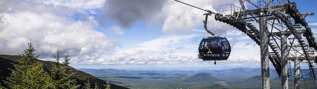 Cloudsplitter Gondola Going Up Whiteface Mountain.