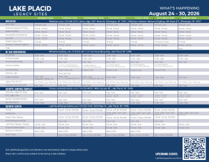 August 24 - 30, 2026 Activities & Events