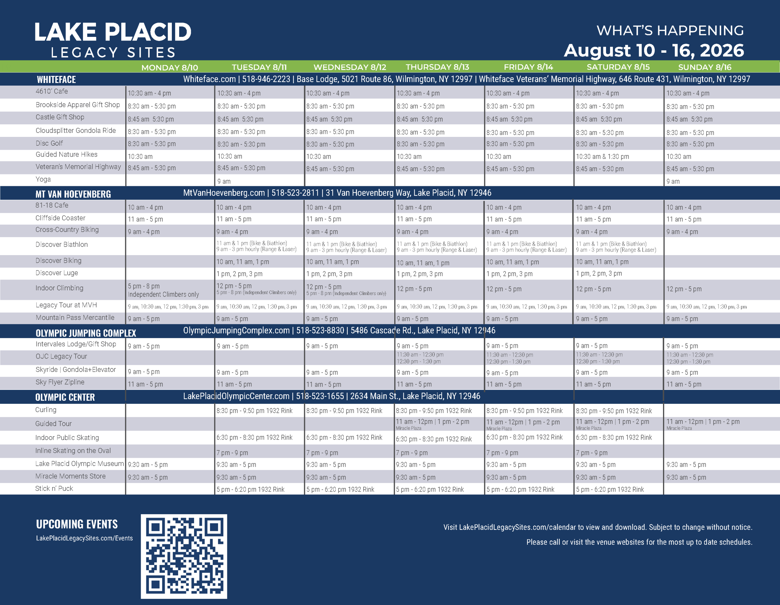 LPLS Calendar August 10-16, 2026